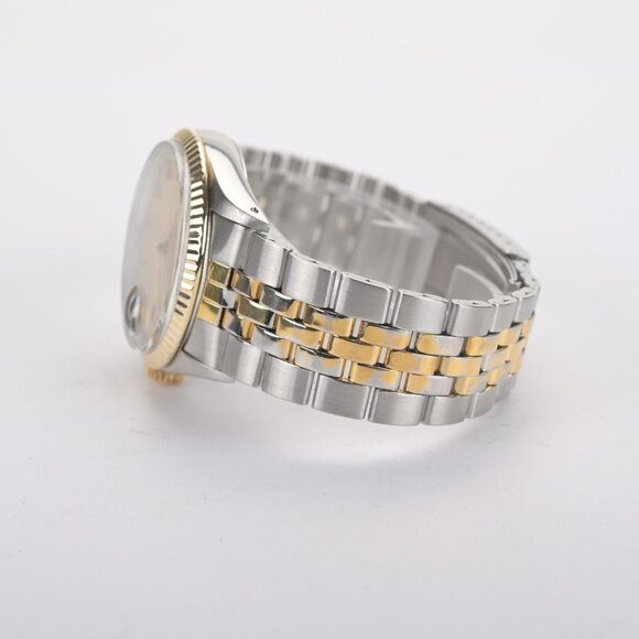 Tudor Oyster Prince Date-Day 94613 Linen Dial 36mm 18k Gold Men's Watch - Picture 5 of 8